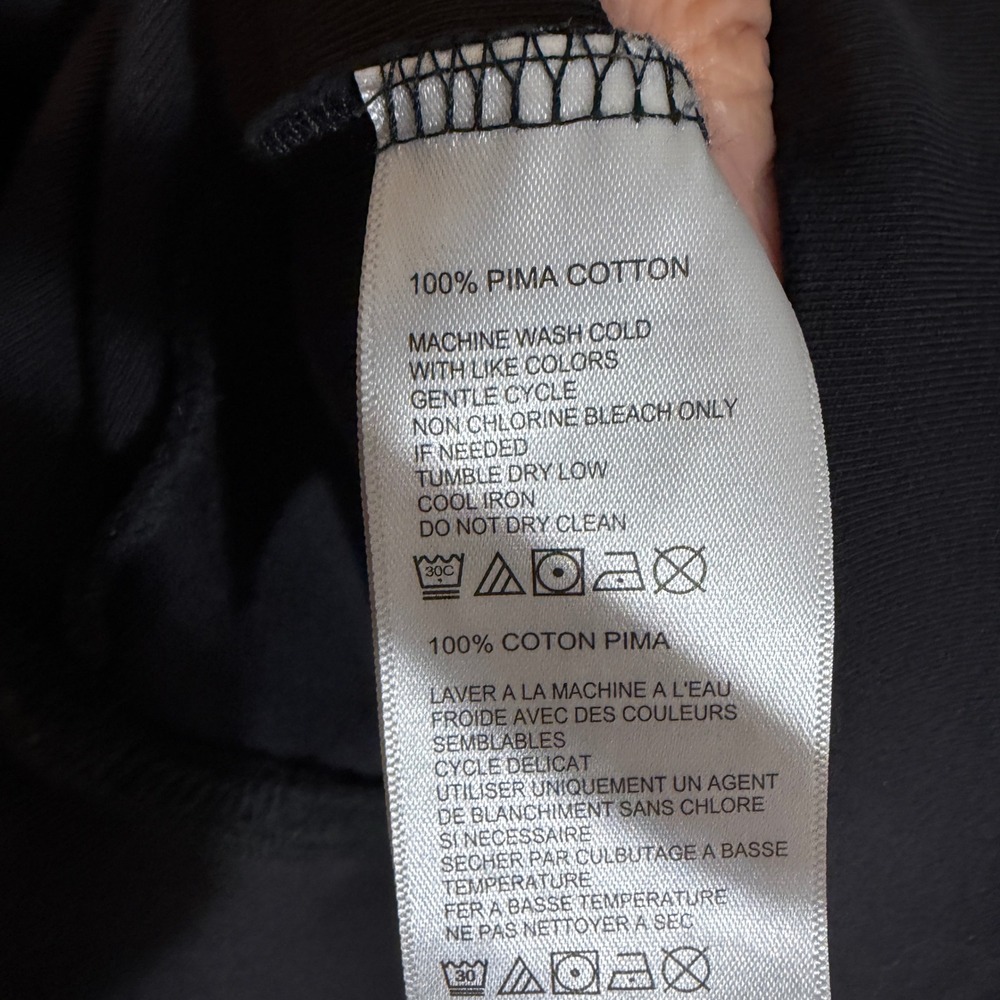 Tommy Bahama Quarter Zip Pullover Black XL Mens Pima Cotton Ribbed Trim Casual - Picture 5 of 11